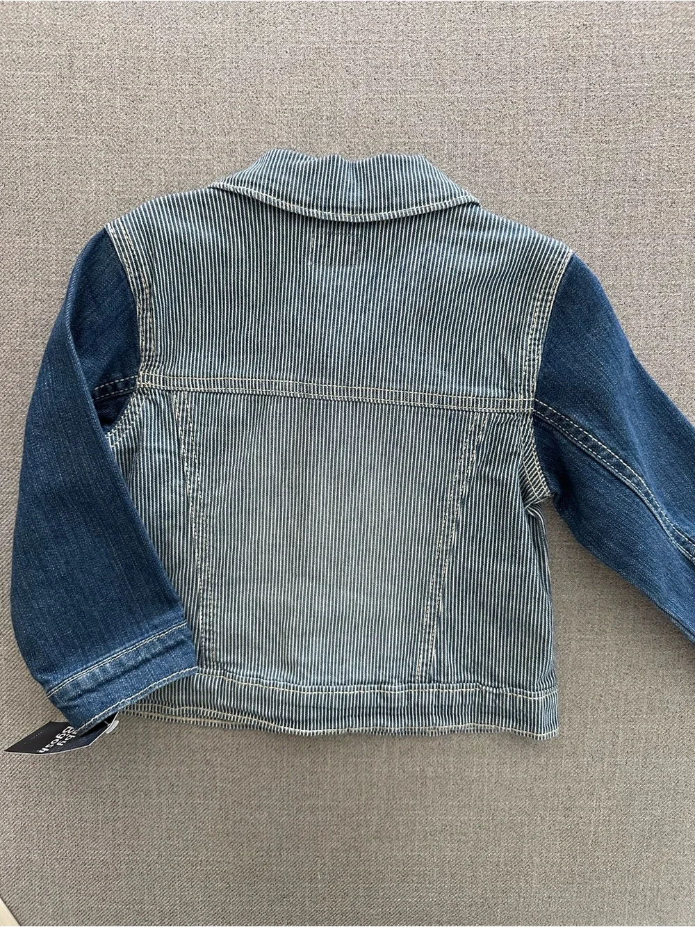 OshKosh B'gosh Striped Light and Dark Blue Denim Jacket